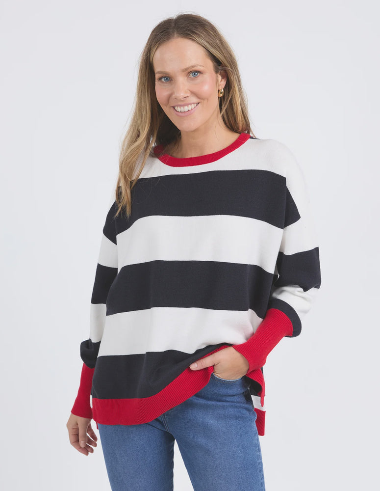 Elvie Stripe Knit - Navy