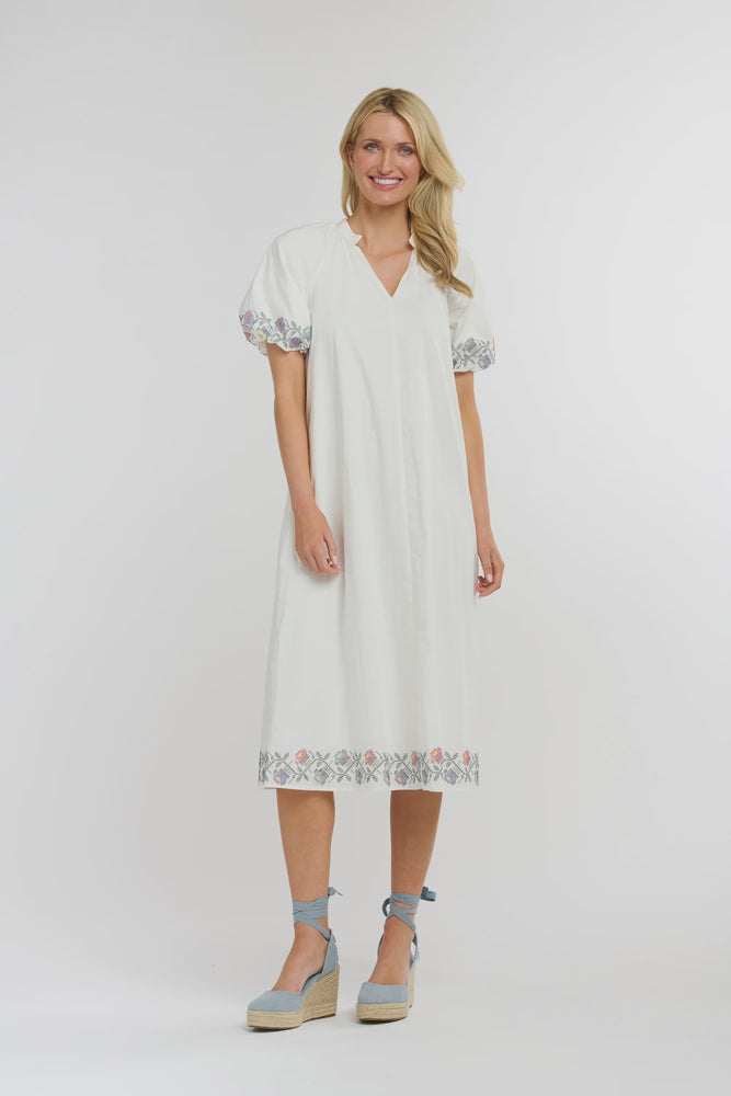 Folklore Dress -White