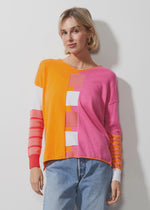 Intarsia Squares Jumper - Sunset