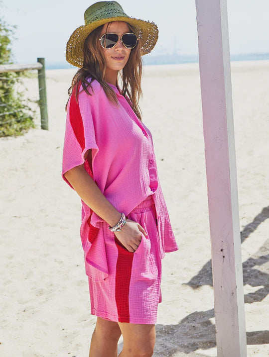 Resort Beach Shirt  - Pink