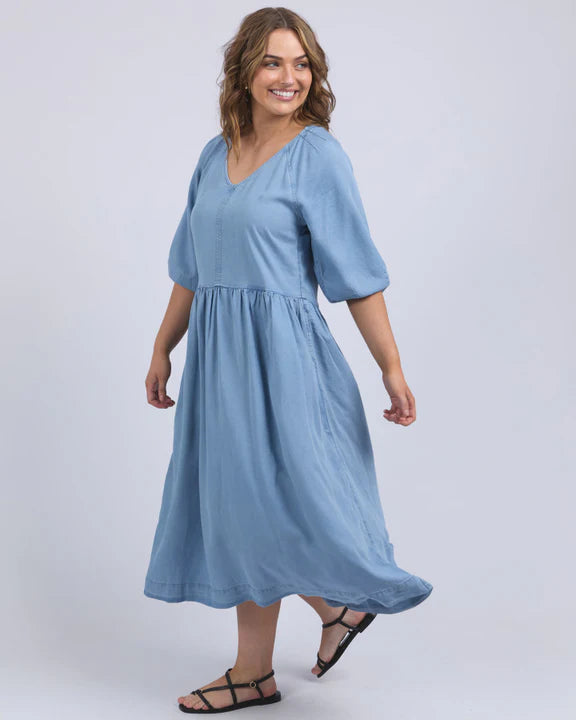 Sawyer Chambray Dress - Blue