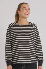 Drop Back Long Sleeve Tee - Ink Stripe