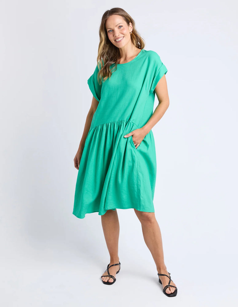Sunset Hour Solid Dress - Gumdrop Green