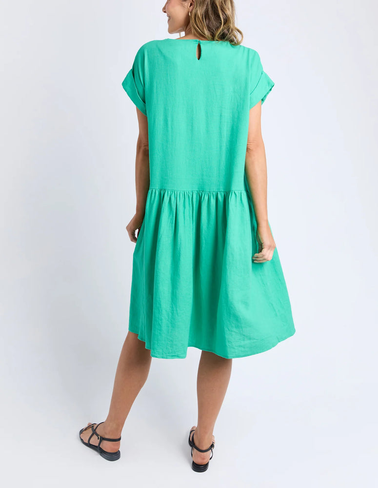 Sunset Hour Solid Dress - Gumdrop Green