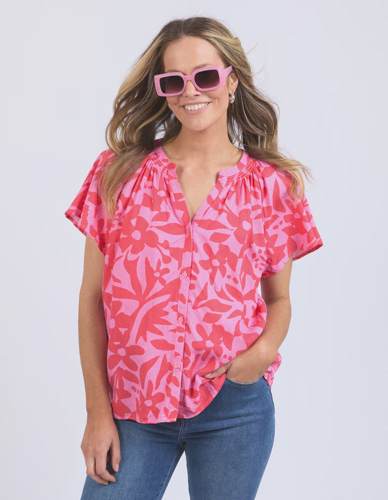 Sunset Hour Blouse - Strawberry