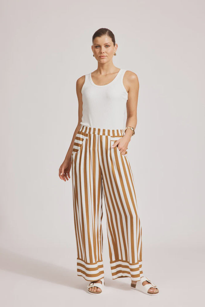 Treville Stripe _Pant -Caramel