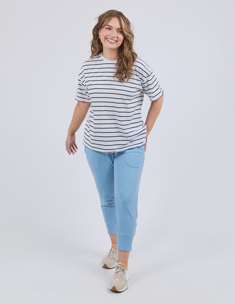 Winona Stripe Tee -White/Navy