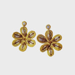 Yellow Flower Beaded Earring