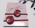 Button Hair Ties- Betsy Ann Red