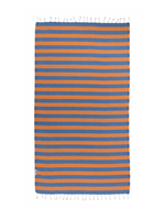 Turkish Towel - Azure/ Orange