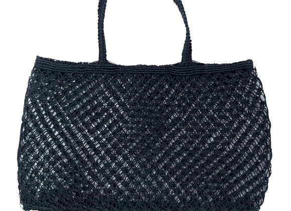 Jute String Shopper - Charcoal – OllieandI