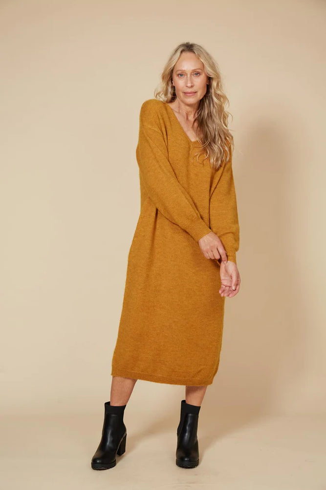 Kinsella Knit Dress- Saffron