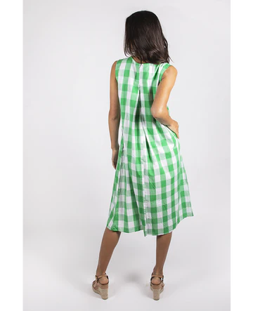 Summer Luxe Frock - Emerald Check