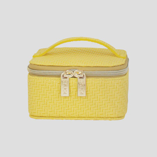 Herringbone Jewellery Cube -Lemon