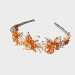 Lizbeth Headband - Orange/White