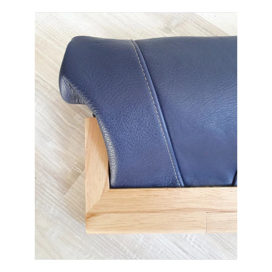 Timber & Leather Navy Clutch