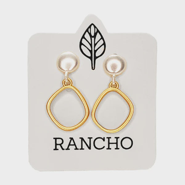 Silver Solid  Stud & Raised Gold earring