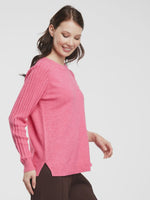 Rib Sleeve Crew - Flamingo