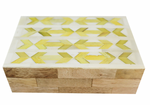 Mosaic Box Medium - Yellow/ White