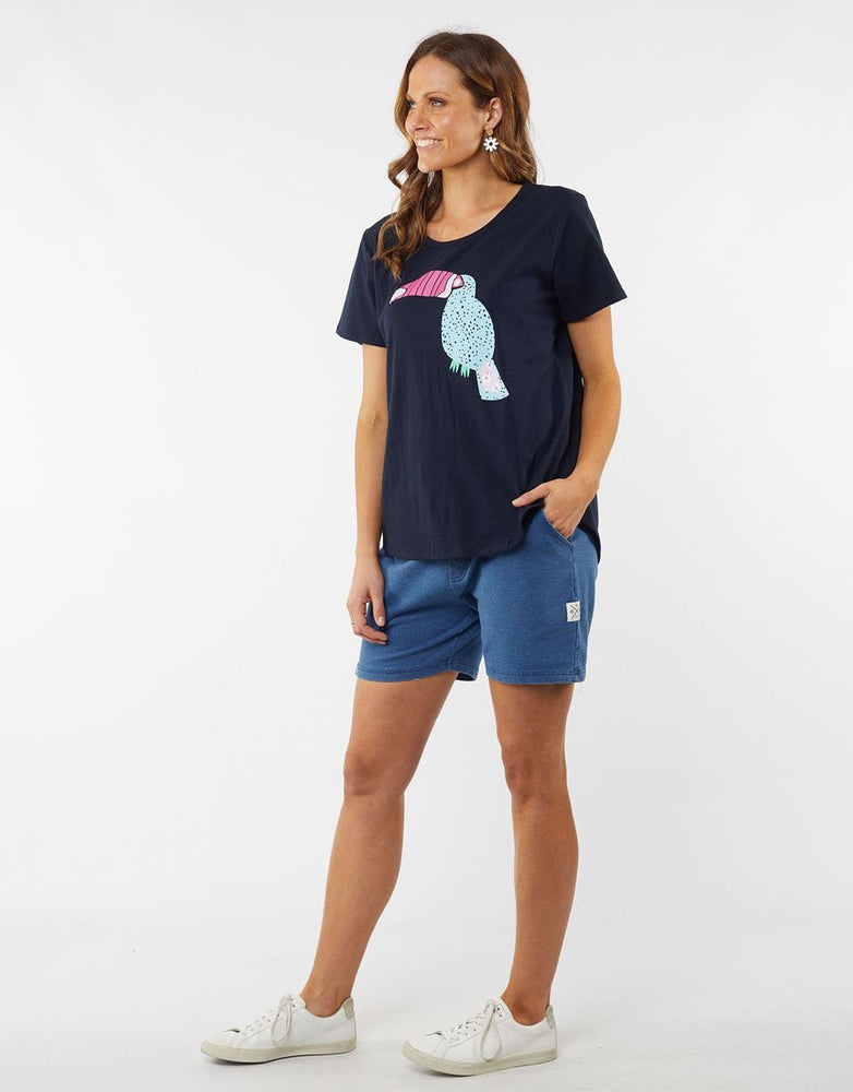 Terry Toucan Tee - Navy