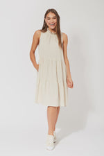 Belize Frill Dress - Clay