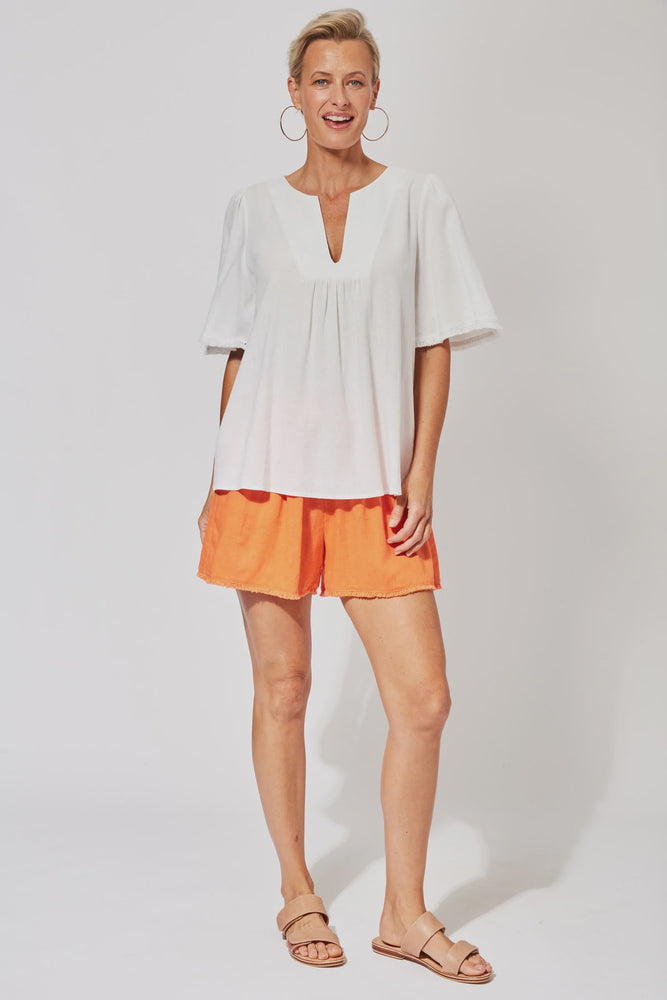 St Barts Fringe Top - Ecru