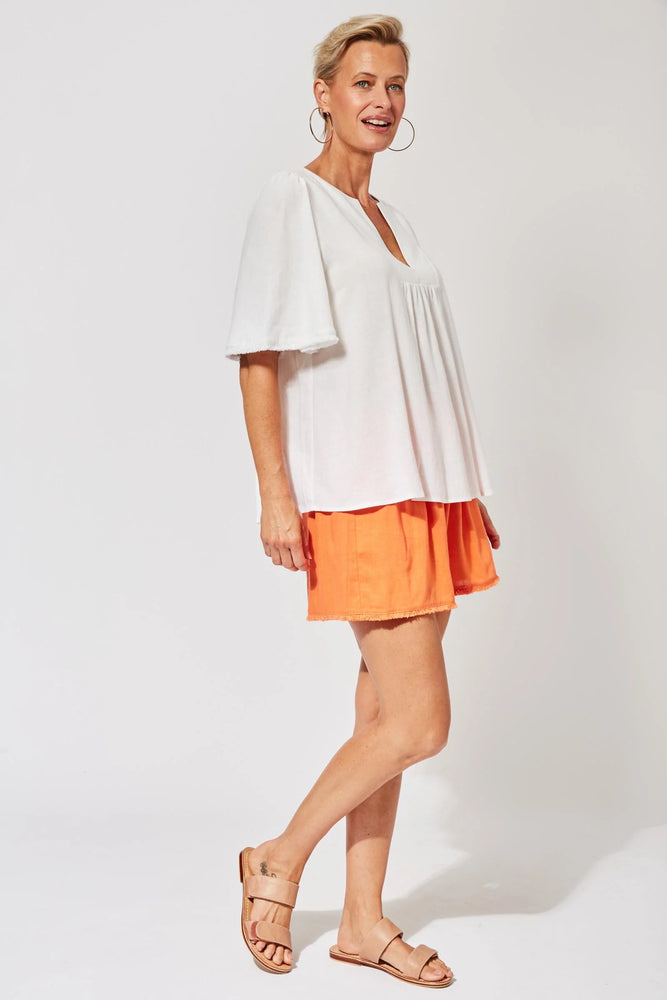 St Barts Fringe Top - Ecru